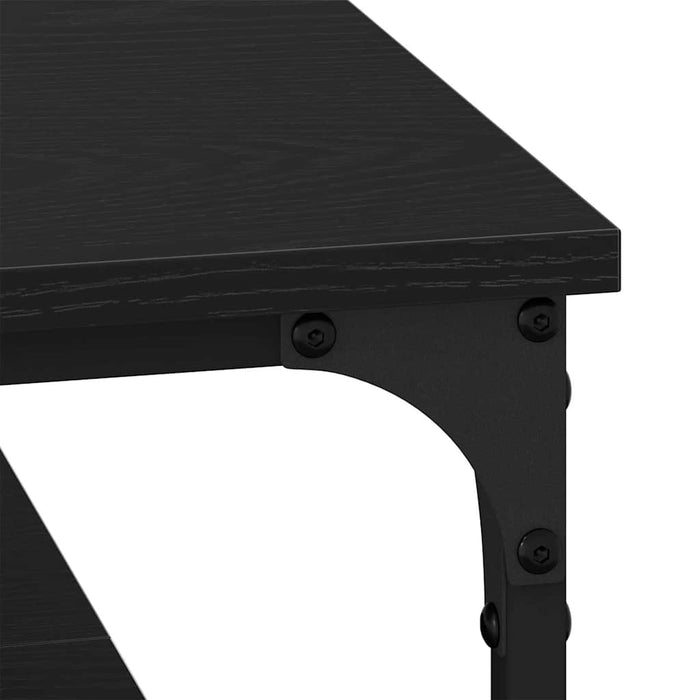 Coffee Table Black Oak 100 X 100 X 40 Cm Engineered Wood Nntpbx