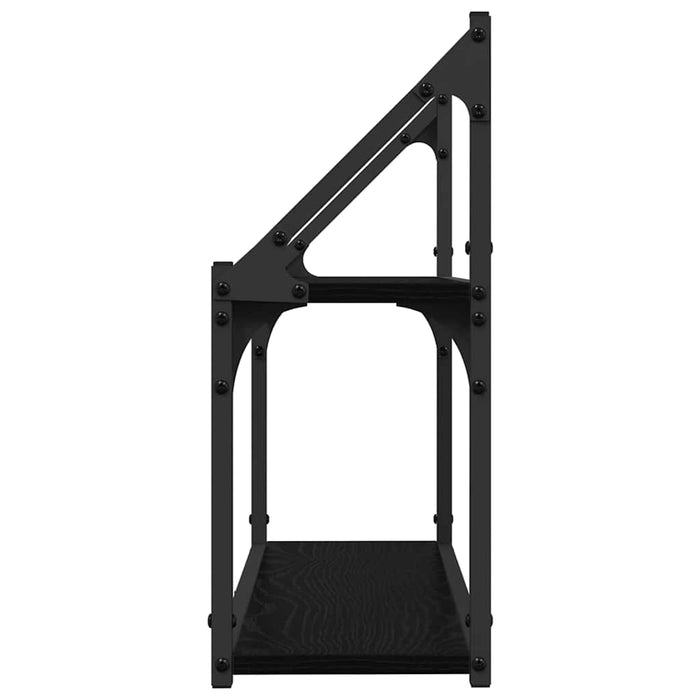 Wall Shelf With Shelf Black Oak 60 X 21 X 51 Cm Engineered Wood Nntpop