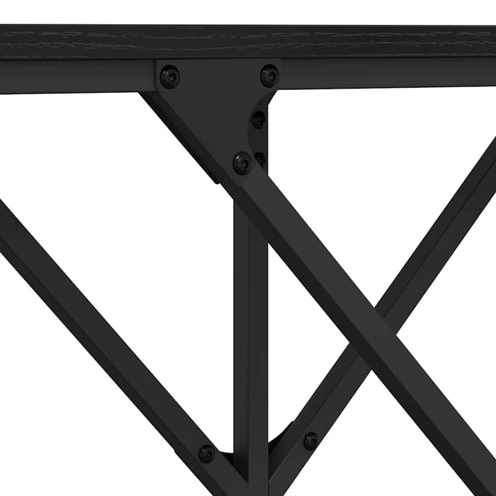 Console Table Black Oak 140 X 29 X 75 Cm Engineered Wood Nntptb