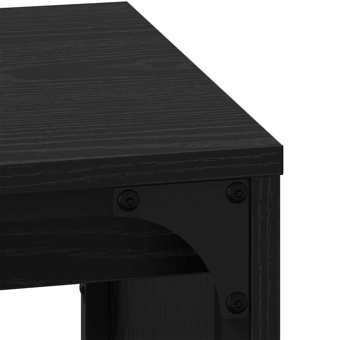 Nesting Coffee Table 3 Pcs Black Oak 60 X 35 X 56 Cm Nntptl