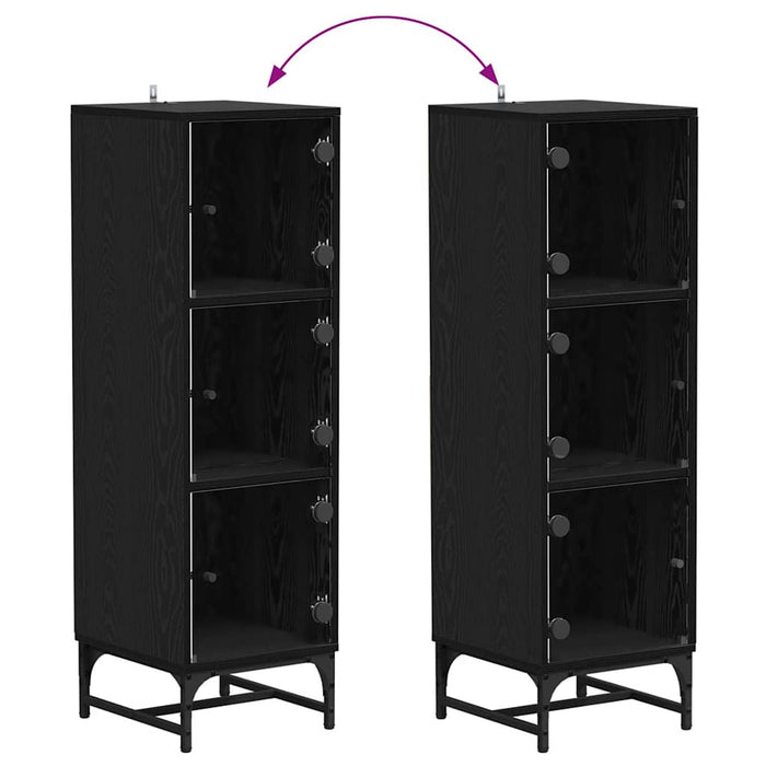 Highboard Black Oak 35 X 37 X 117 Cm Engineered Wood Nntptk