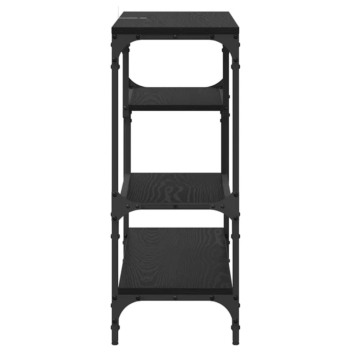 Console Table Black Oak 100 X 30 X 75 Cm Engineered Wood Nntpax