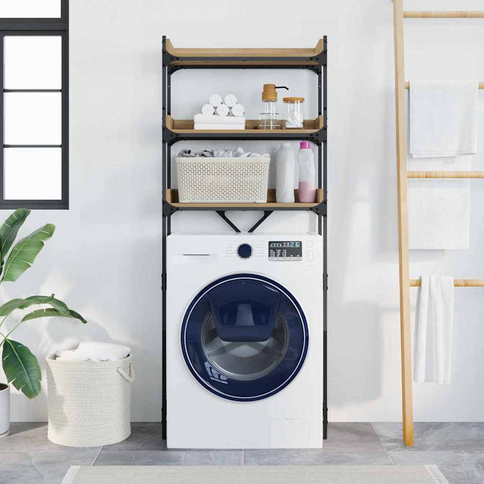 Washing Machine Shelf 67 X 25 X 163 Cm Engineered Wood Nntppo