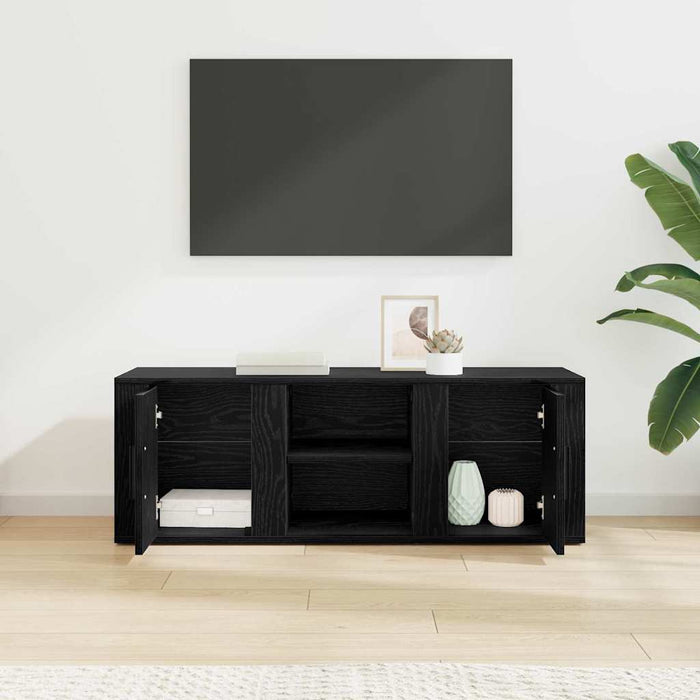 Tv Cabinet Black Oak 100 X 31.5 X 35 Cm Engineered Wood Nnoopn