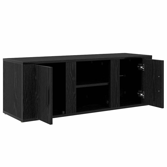 Tv Cabinet Black Oak 100 X 31.5 X 35 Cm Engineered Wood Nnoopn