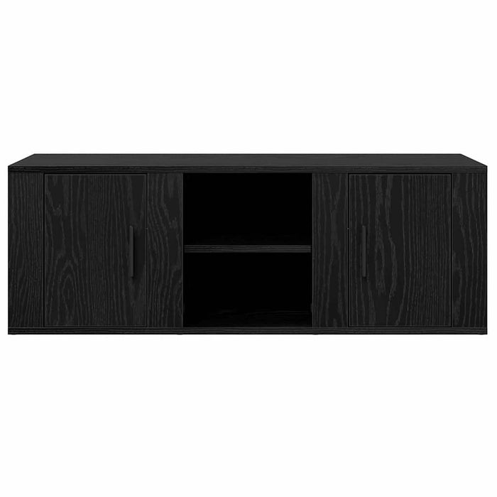 Tv Cabinet Black Oak 100 X 31.5 X 35 Cm Engineered Wood Nnoopn
