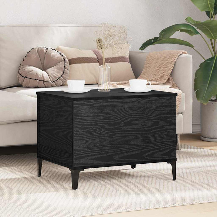 Coffee Table Black Oak 60 X 44.5 X 45 Cm Engineered Wood Nnooit