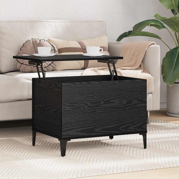 Coffee Table Black Oak 60 X 44.5 X 45 Cm Engineered Wood Nnooit