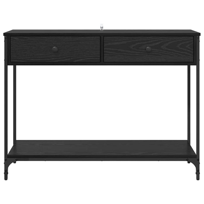 Console Table Black Oak 100 X 34.5 X 75 Cm Engineered Wood Nnxxat