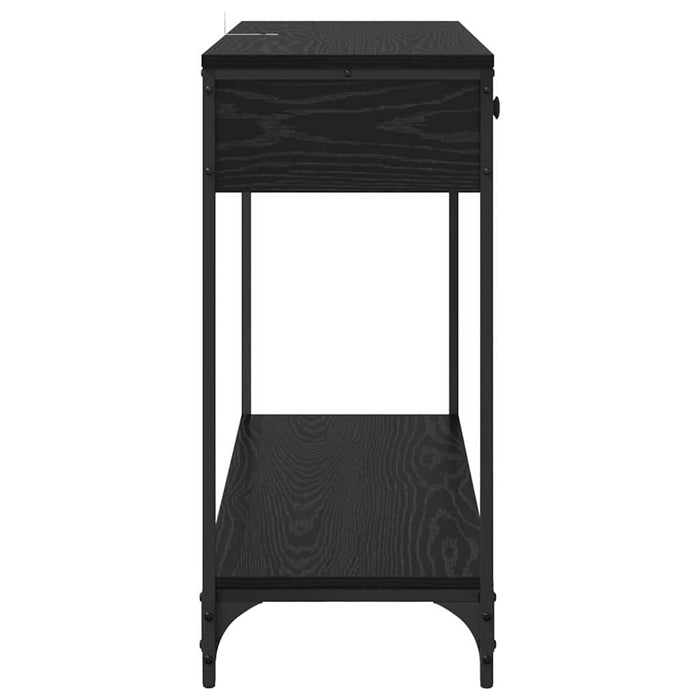 Console Table Black Oak 100 X 34.5 X 75 Cm Engineered Wood Nnxxat