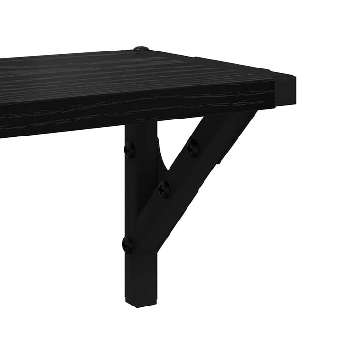 Wall Shelves 2 Pcs Black Oak 80 X 15 X 15.5 Cm Engineered Wood Nnxnpp