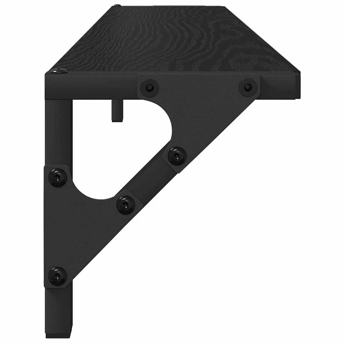 Wall Shelves 2 Pcs Black Oak 80 X 15 X 15.5 Cm Engineered Wood Nnxnpp