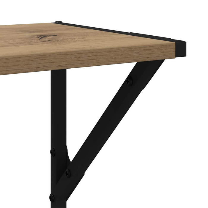 Wall Shelves With Shelf 2 Pcs Artisan Oak 80 X 25 X 25.5 Cm Nnxnlb