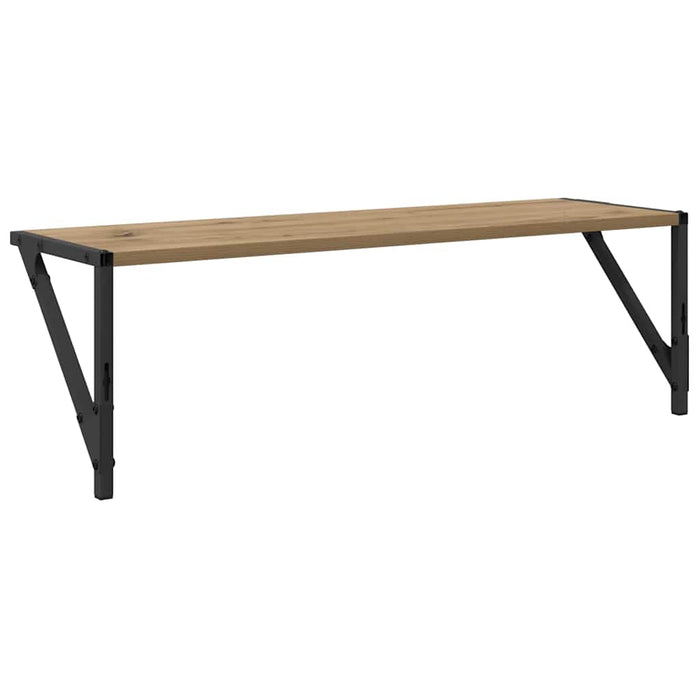 Wall Shelves With Shelf 2 Pcs Artisan Oak 80 X 25 X 25.5 Cm Nnxnlb