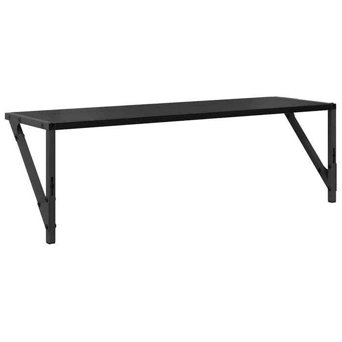 Wall Shelves 2 Pcs Black Oak 80 X 25 X 25.5 Cm Engineered Wood Nnxnlo