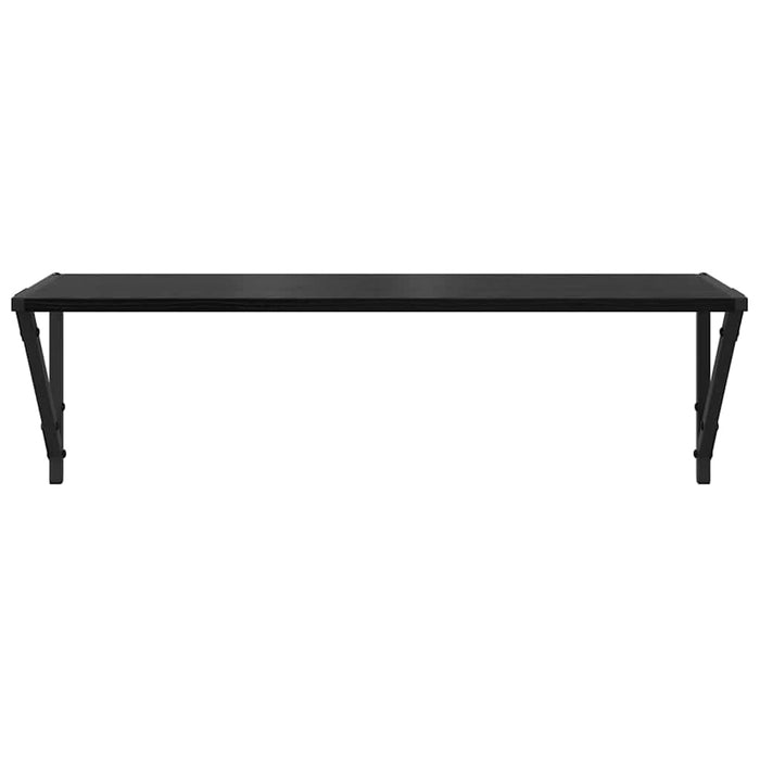 Wall Shelves 2 Pcs Black Oak 80 X 25 X 25.5 Cm Engineered Wood Nnxnlo
