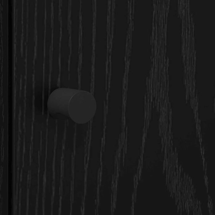 Highboard Black Oak 35 X 37 X 142 Cm Engineered Wood Nnxkbl