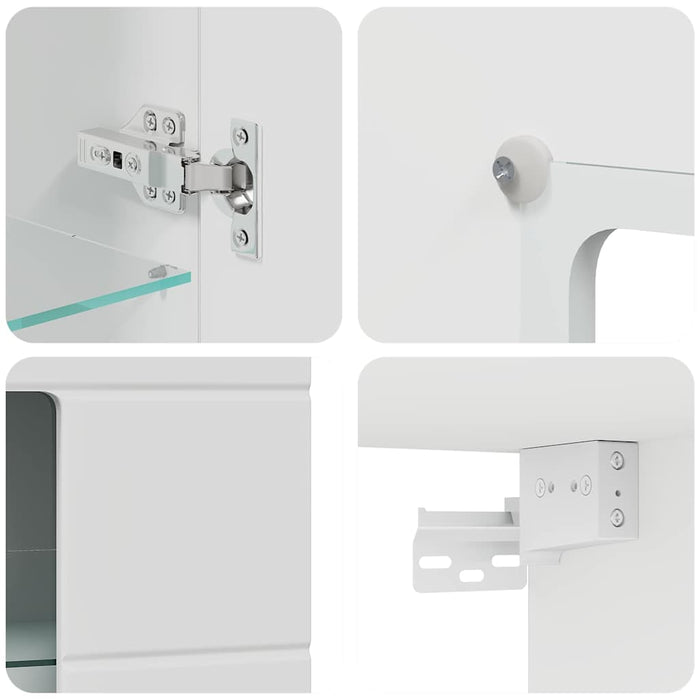 Wall-Mounted Cabinet White 55 X 29 X 100 Cm Engineered Wood Nnbxxo