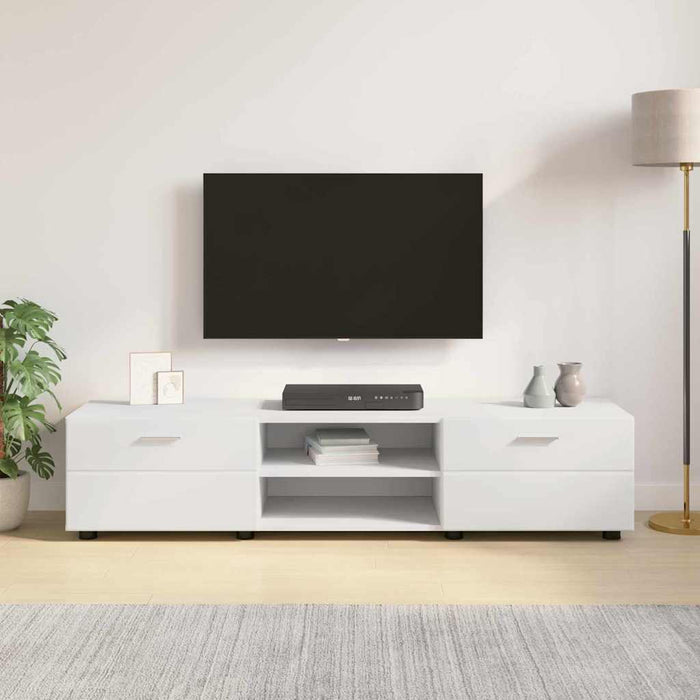Tv Cabinet With Drawer White 150 X 39 X 30 Cm Engineered Wood Nnbxto