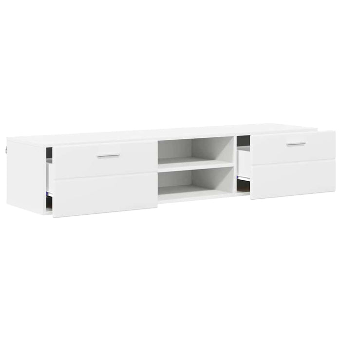 Tv Cabinet With Drawer White 150 X 39 X 30 Cm Engineered Wood Nnbxto