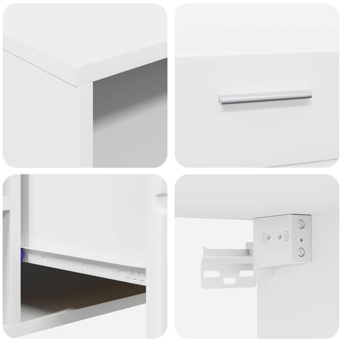 Tv Cabinet With Drawer White 100.5 X 39 X 30 Cm Engineered Wood Nnbxao