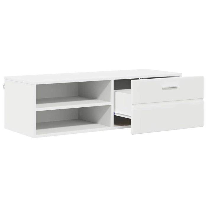 Tv Cabinet With Drawer White 100.5 X 39 X 30 Cm Engineered Wood Nnbxao