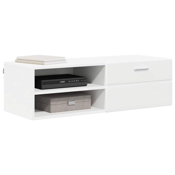 Tv Cabinet With Drawer White 100.5 X 39 X 30 Cm Engineered Wood Nnbxao