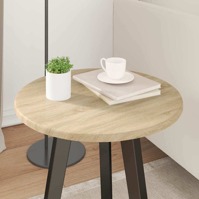 Table Top Sonoma Oak 40 X 40 X 1.5 Cm Engineered Wood Nnbtnt