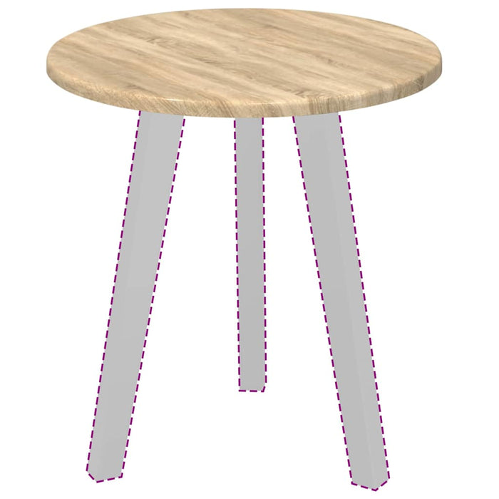 Table Top Sonoma Oak 40 X 40 X 1.5 Cm Engineered Wood Nnbtnt