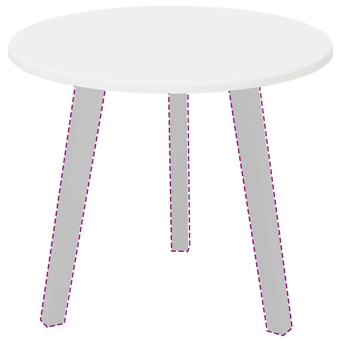 Table Top White 50 X 50 X 1.5 Cm Engineered Wood Nnbtko