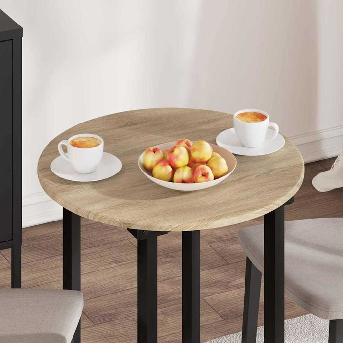 Table Top Sonoma Oak 60 X 60 X 1.5 Cm Engineered Wood Nnbabt