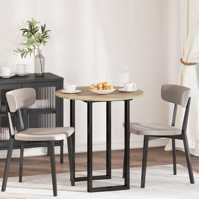 Table Top Sonoma Oak 70 X 70 X 1.5 Cm Engineered Wood Nnbaot