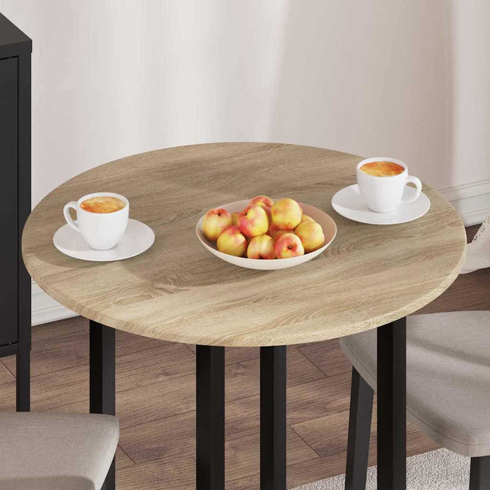 Table Top Sonoma Oak 70 X 70 X 1.5 Cm Engineered Wood Nnbaot