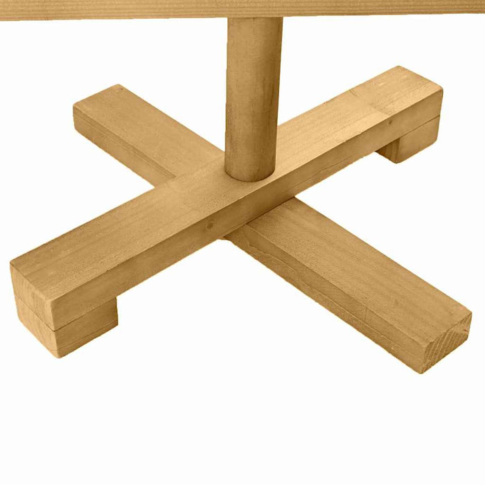 Wooden Christmas Tree With Stand Brown 60 Cm Solid Pine Wood Axbollki