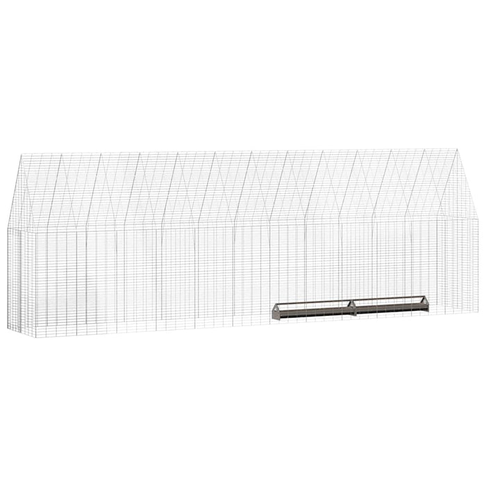 Chicken Cage 2 Pcs Silver 600 X 100 X 210 Cm Galvanised Steel Ttkaatb