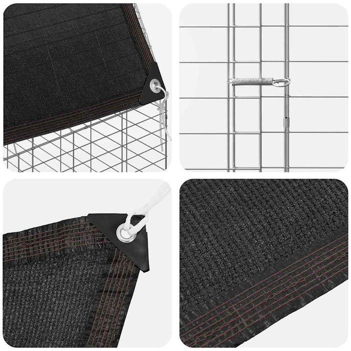 Chicken Cage 2 Pcs Silver 600 X 100 X 210 Cm Galvanised Steel Ttkaato