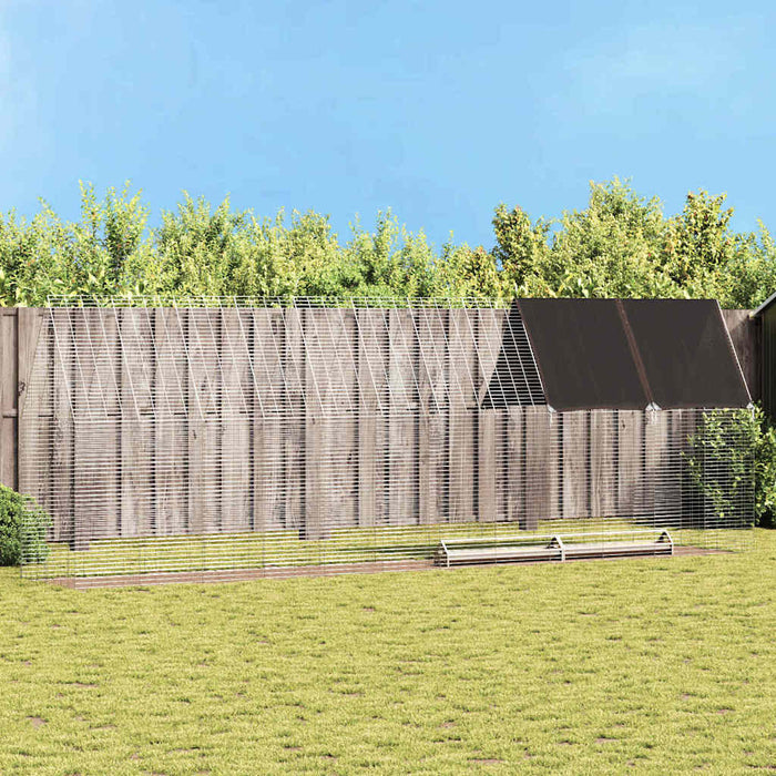 Chicken Cage 2 Pcs Silver 600 X 100 X 210 Cm Galvanised Steel Ttkaato