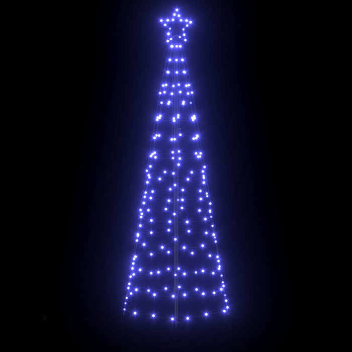 Led Christmas Tree With 390 Leds Blue 250 Cm Iron Axboklbk