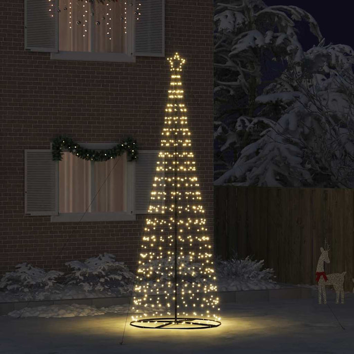 Led Christmas Tree With 390 Leds Warm White 255 Cm Iron Axboklop