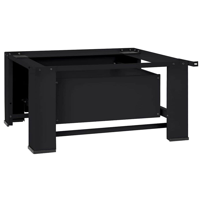 Washing Machine Pedestal Black 64 X 55 X 32.5 Cm Steel Axbxxbtp