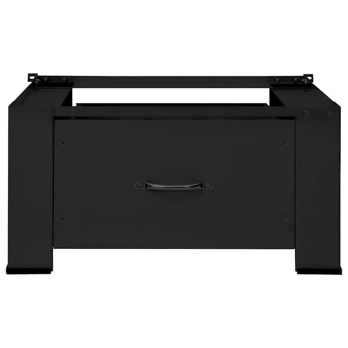 Washing Machine Pedestal Black 64 X 55 X 32.5 Cm Steel Axbxxbtp