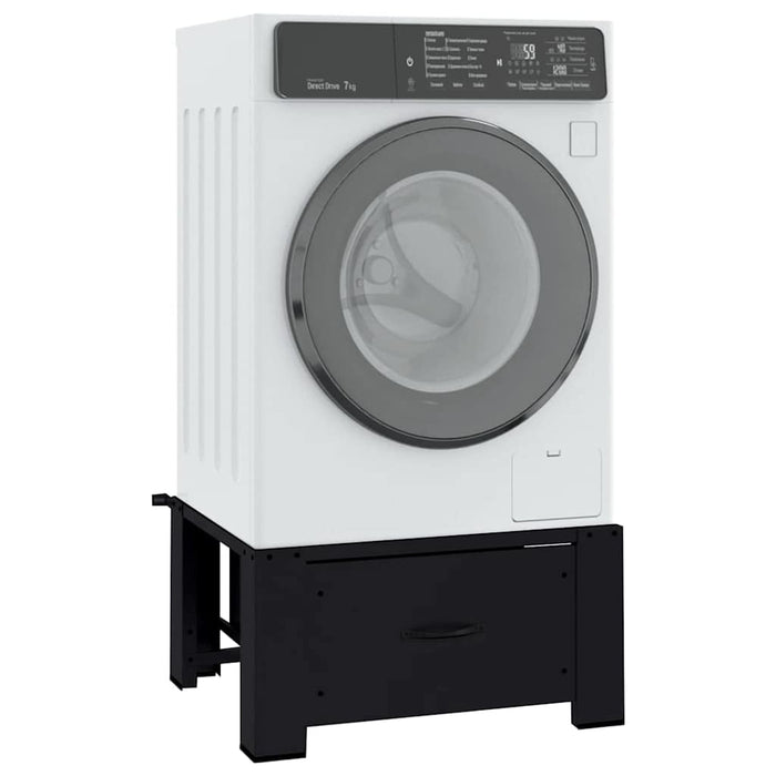 Washing Machine Pedestal Black 64 X 55 X 32.5 Cm Steel Axbxxbtp