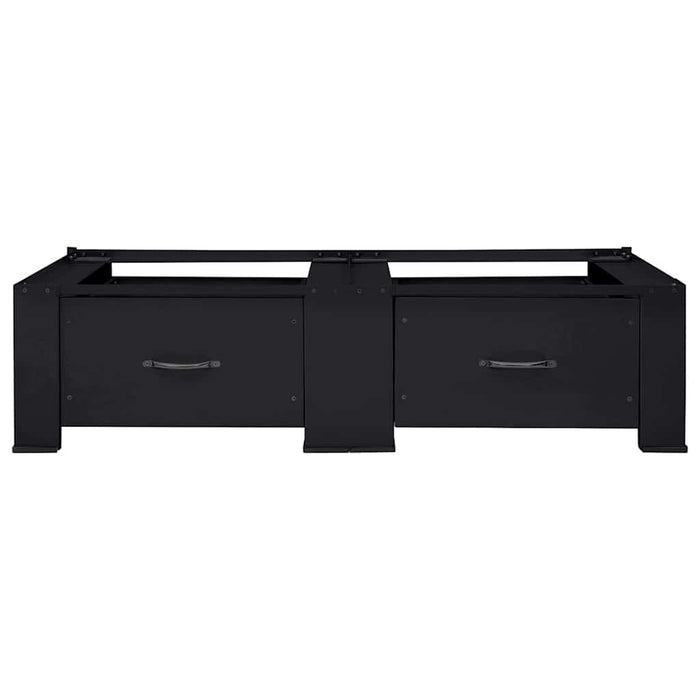 Washing Machine Pedestal 2 Pcs Black 64 X 55 X 32.5 Cm Steel Axbxxbtl