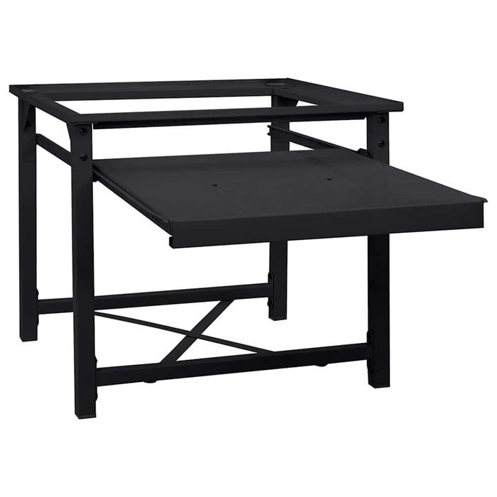 Washing Machine Pedestal Black 64 X 55 X 32.5 Cm Steel Axbxxbti