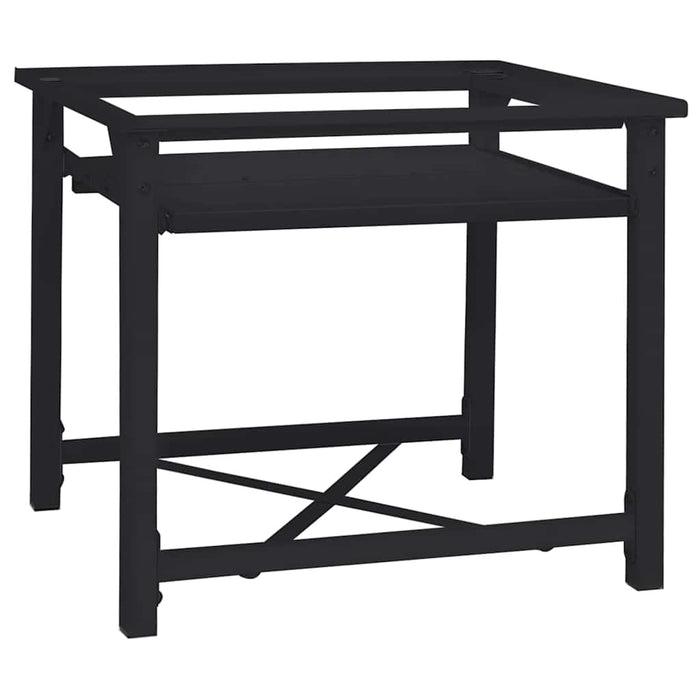 Washing Machine Pedestal Black 64 X 55 X 32.5 Cm Steel Axbxxbti