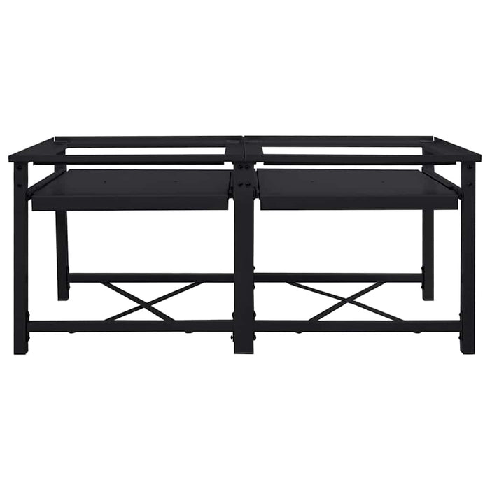 Washing Machine Pedestal 2 Pcs Black 64 X 55 X 32.5 Cm Steel Axbxxbtn