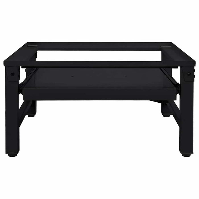 Washing Machine Pedestal Black 64 X 55 X 32.5 Cm Steel Axbxxbab