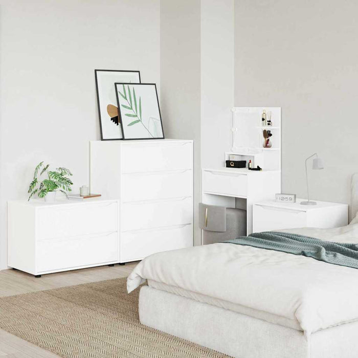 Storage Cabinet White 80 X 48 X 57 Cm Engineered Wood Nnnnoi