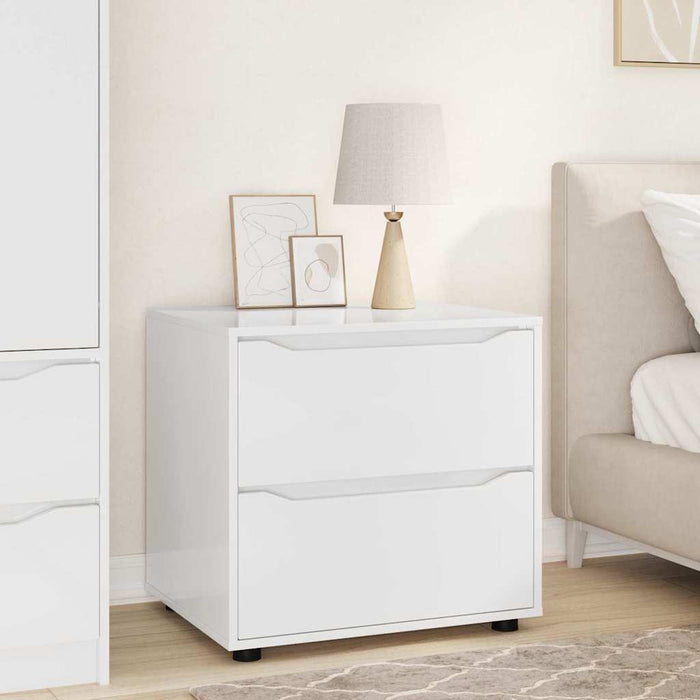 Storage Cabinet Glossy Look White 60 X 48 X 57 Cm Nnnnto