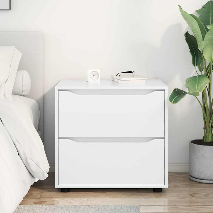Storage Cabinet Glossy Look White 60 X 48 X 57 Cm Nnnnto